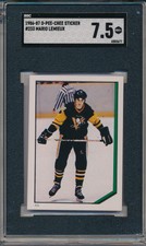 1986-87 O-Pee-Chee Sticker Mario Lemieux #233 SGC 7.5