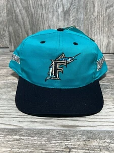 Vintage 90s Florida Marlins Twins Enterprise Backtalk Snapback Hat NWT Deadstock - Picture 1 of 8