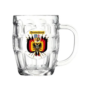Tübinger Bierkrug Deutschland Flags 20 oz Glass Oktoberfest Germany Bierdeckel - Picture 1 of 8
