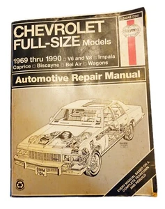 1969-90 HAYNES Chevrolet Full-Size Model Impala Caprice Automotve Repair Manual - Picture 1 of 6
