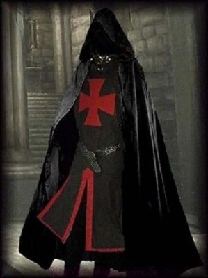 Túnica y capa de cosplay caballeros medievales cruzados abrigo para hombre renacimiento LARP Foto 1 de 4
