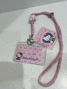 SANRIO Hello Kitty Smycz dowód osobisty Uchwyt na odznakę Regulowany pasek linowy Fabrycznie nowy z metką - Zdjęcie 1 z 23