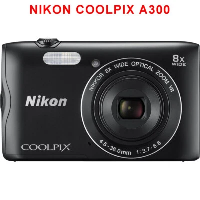 Cámara digital Nikon COOLPIX A300 negra 20,0 MP idioma inglés Foto 1 de 4
