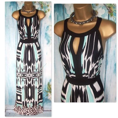LADIES WALLIS MAXI DRESS SIZE 14, Stunning Geometric Print Summer holiday Dress - Image 1 of 4