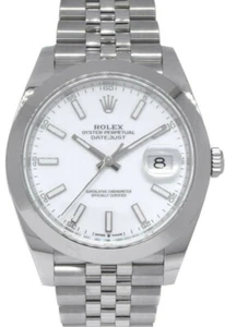 NOS Rolex Datejust 41 Steel White Dial Jubilee Bracelet Watch B/P '21 126300 - Picture 1 of 11
