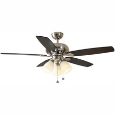 Hampton Bay Rockport 52 in. LED Brushed Nickel Ceiling Fan