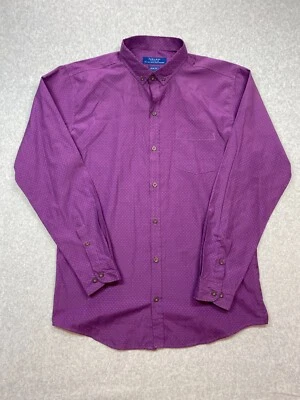 Рубашка мужская большая приталенная фиолетовая повседневная для вечеринок рабочей одежды офисных мероприятий коктай - Изображение 1 из 4