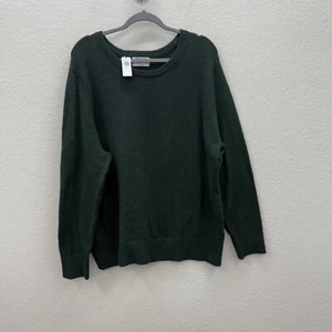 Suéter Pullover Tejido Verde Oscuro Calzado Suave Azul Marino Antiguo Para Mujer Talla 3X NUEVO - Imagen 1 de 8