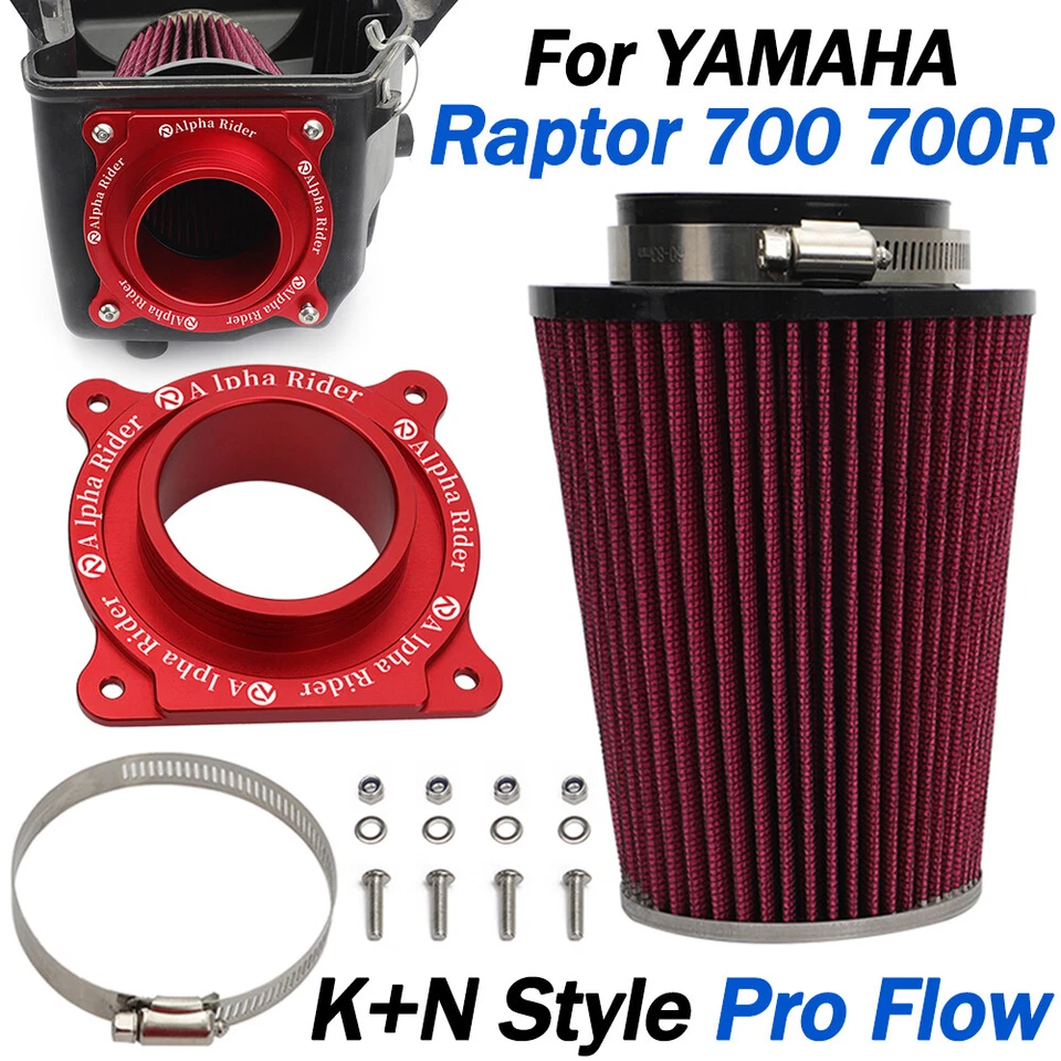 Limpiador y soporte de admisión de filtro de aire Pro Flow para Yamaha Raptor 700 700R 2006-2021 Foto 1 de 4