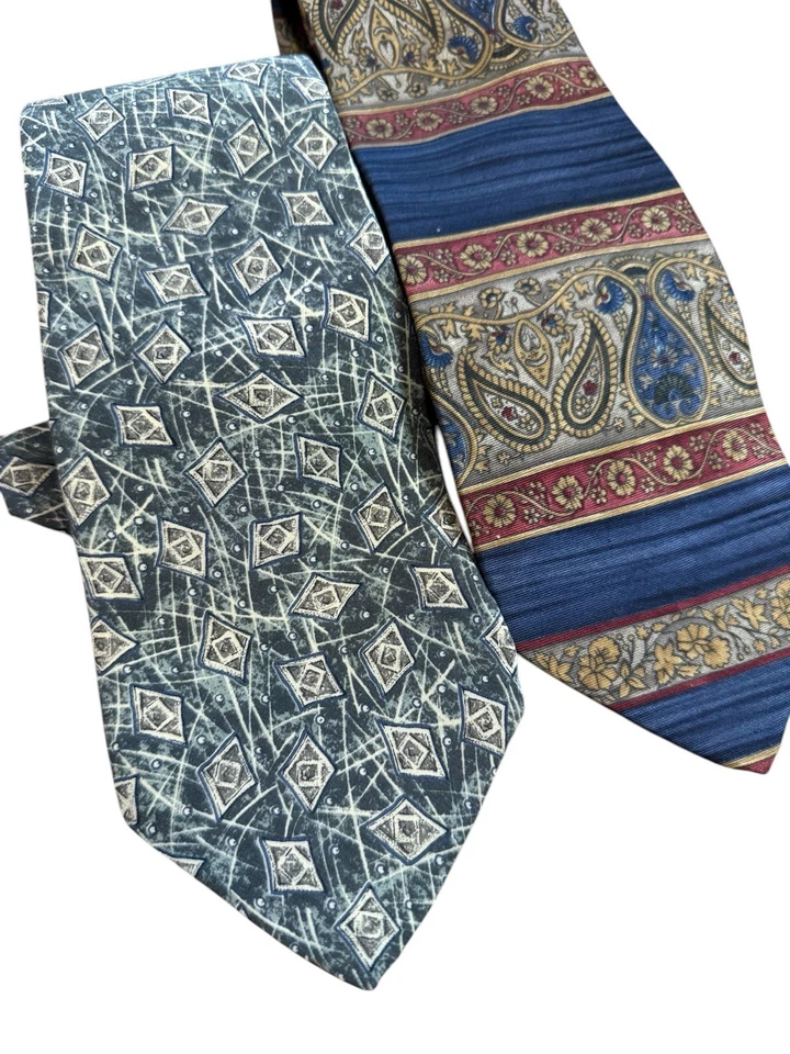 男式领带套装两条丝绸领带 Barrington 和 Ruffini  — 第 1/4 张图片