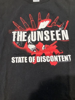 Camiseta De Colección The Unseen Band Estado De Descontento Punk Rock Negra XL Foto 1 de 3