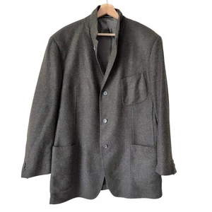 Chaqueta Blazer Ermenegildo Zegna Seda Cachemira Para Hombre 56 46L Gris Verde 3 Botones  - Imagen 1 de 7