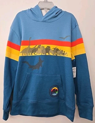 Universal Studios Jurassic World Azul Juvenil Sudadera con Capucha Pequeña Rex Mosasaurios Foto 1 de 4