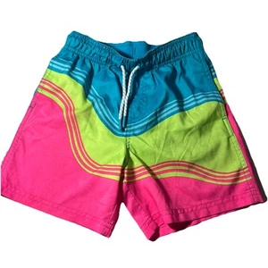 Cat & Jack Small 6/7 Bright Neon, High Visibility Swim Trunks pockets drawstring - Picture 1 of 15