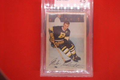 1953-54 Parkhurst Hockey Card Milt Schmidt  #92 BVG Graded 4.5  Boston Bruins - Image 1 of 4