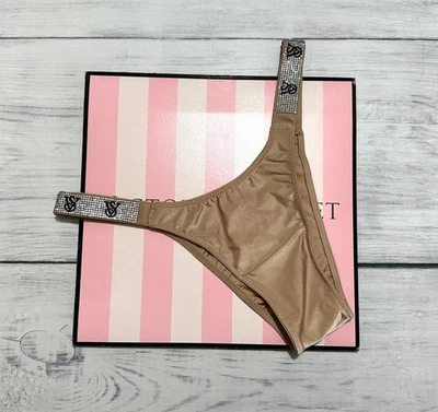 Victoria's Secret Correa Brillante Brasileña Bling Panty Estrás Todas las Tallas Foto 1 de 4