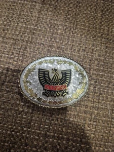 VINTAGE BELT BUCKLE ~ GOLDWING EMBLEM ~ USA MADE - Picture 1 of 2