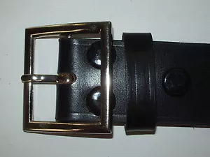 Nuevo cinturón de trabajo de guarnición de cuero negro 1 3/4" para hombre talla 32-60 - Imagen 1 de 4