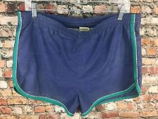 Vintage 70s 80s Campus Studio One Swim Trunks Dolphin Shorts Surf Blue USA Made 
