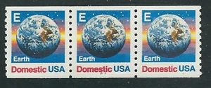Scott # 2279...(25) Cent.."E"...Earth...Pl # Strip of 3 - Picture 1 of 1