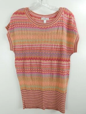 Dressbarn Spring разноцветный в полоску вязаный топ доломан рукав туника блузка размер M - Изображение 1 из 4
