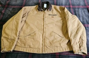 Vintage Carhartt Jacke Herren 3X Braun Hellbraun Detroit Blanket Gefüttert Canvas J97 CML - Bild 1 von 10