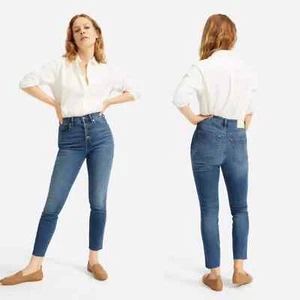 Everlane The Vintage Skinny Jeans Gr. 26 Ankle Medium Wash Blau Button Fly - Bild 1 von 10