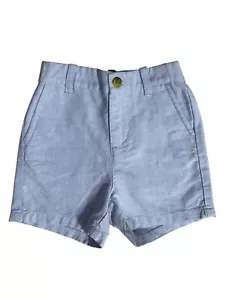 Janie And Jack Boys Chino Shorts Sz 12-18 Months Blue Cotton Preppy Toddler Baby - Picture 1 of 6