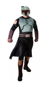 Jazwares Star Wars Boba Fett Adult Halloween Costume XL Jumpsuit With A Mask NEW - Picture 1 of 7