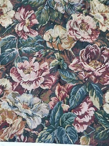 3 Vintage J. C. Penney Valance Floral Tapestry Pink Green Made USA - Picture 1 of 9