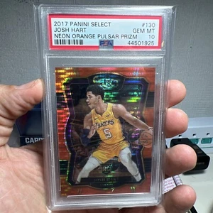 Josh Hart 2017-18 Panini Select Orange pulsar Prizm 1/9 psa 10 NY Knicks! - Picture 1 of 2