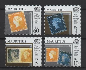1847-1997 Post Office Stamps mit Blauer und Roter Mauritius Mi. 839-42 MNH. - Bild 1 von 1