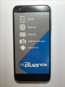 ZTE BLADE A512 Black Smartphone Dummy Kids Toy Display Phone FAKE PHONE - Picture 1 of 7