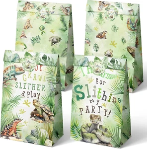 24 Reptile Party Favor Bags with Stickers Reptile Goodie Bags Reptile Party Favo - Picture 1 of 7