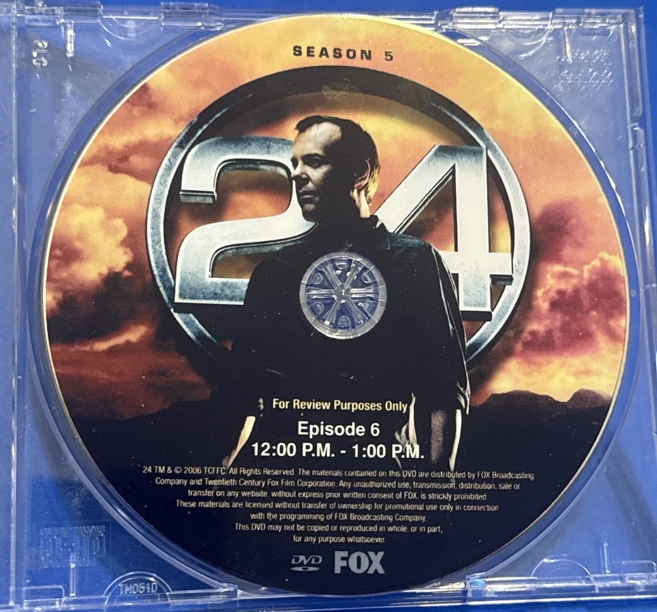 2006 24 TV 12-1 PRESS REVIEW SCREENER KIEFER SUTHERLAND TCA/ GLOBES / ROUGH RARE - Image 1 of 1