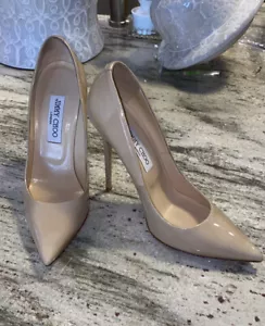 Jimmy Choo décolleté nude in vernice, tacco a spillo, 39,5 taglia italiana - Foto 1 di 12