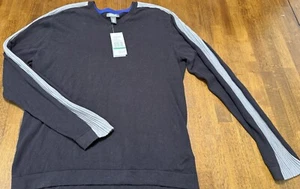 NEW Kenneth Cole Reaction 'Give Me A V!' Black Gray V-Neck Sweater Men’s Large L - Picture 1 of 2