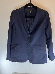 Talbots Jacket Blazer Women’s Sz 8P Blue Wool Blend w/ Spandex Business Casual - Picture 1 of 13