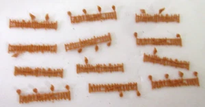 ESGRIMA MARRÓN CON ASPECTO DE MADERA ESCALA HO 12 piezas - Imagen 1 de 1