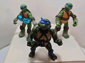 Lot of 3 TMNT Leonardo Action Figures Teenage Mutant Ninja Turtles 4" - Picture 1 of 18