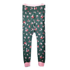 BP Thermal Pajama Pants Women Size Medium Green Pink Floral