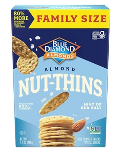 Nut-Thins Gluten Free Cracker Crisps, Hint of Sea Salt, Family Size, Sea Salt, 7 - Picture 1 of 12