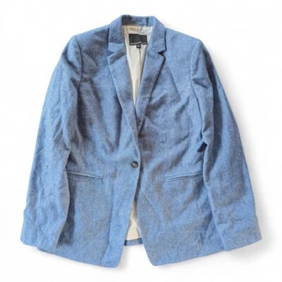 Banana Republic x Nova Fides Italian Luxury Wool Heathered Blue Blazer Womens 10 - Image 1 of 4