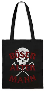 Böser Alter Mann Hipster Bag Stofftasche Stoffbeutel Rocker Biker Opa Opi - Bild 1 von 1