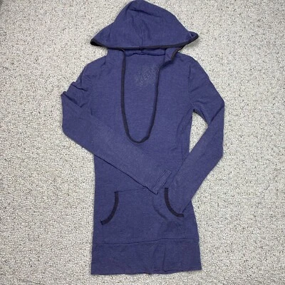 dELIAs Juniors Sweatshirt sz S Blue Scoop Neck Hooded Lightweight Pocket Casual - Image 1 of 4