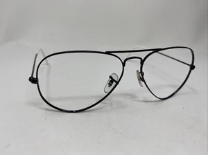 RAY BAN RB 3025 AVIATOR 58mm BLACK/ WHITE TIPS ITALY SUNGLASSES 58/14-135 UN32 - Picture 1 of 8