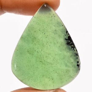 Natural Nephrite Jade Pear Shape Cabochon Loose Gemstone 34 Ct 36X29X4 mm X-5521