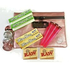 Pink Ladies Rolling Paper Set Smell Proof Bag with Lock Amsterdam Raw Pre Rolled