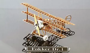 Kit modello aereo ottone articolo #B005" scala N 1/160 AeroBase ""German Fokker Dr. 1 - Foto 1 di 3