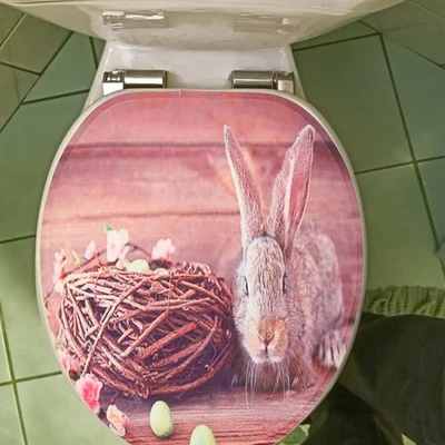  3 in 1 osterhase muster bad matte set rutschfeste waschraum carpet kontur matte - Bild 1 von 4